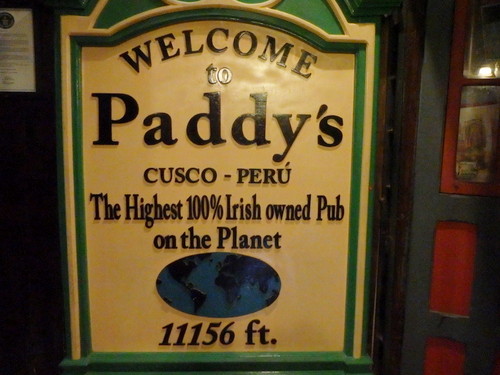 World’s Highest Elevation 100% owned Irish Pub!